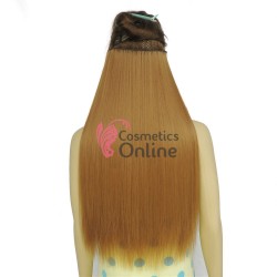 Extensie de par cu 5 Clips On delux dubla dreapta de 55 cm, Blond Gold Inchis 5S2716#